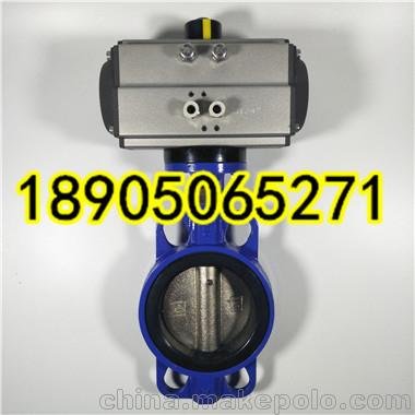 D671FX-16P氣動全不銹鋼四氟襯膠蝶閥圖片
