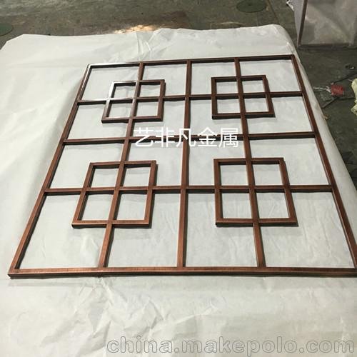 鋁藝精雕鏤空屏風(fēng) 尊貴的青古銅拉手打造帝王風(fēng)范圖片