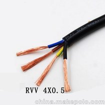 金环宇电线电缆RVV4*0.5平方软护套线铜国标控制线四芯电源线