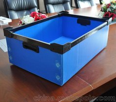 青岛厂家直销 PP中空板箱 防静电中空板周转箱 蓝色塑料中空板箱