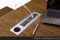 江苏会议桌--电动翻转插座带出线孔电话插座