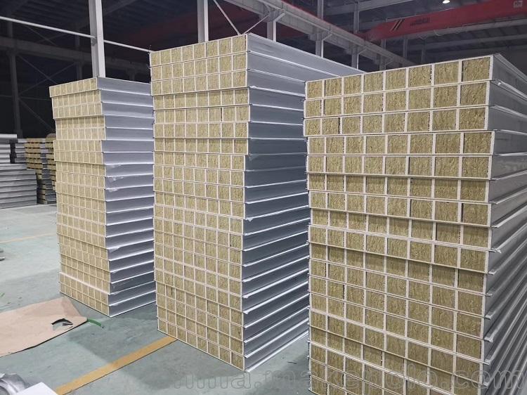 彩钢岩棉保温复合板隔墙板制作厂家江苏恒海钢构