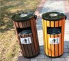 公园景点物业街道钢木分类果皮箱