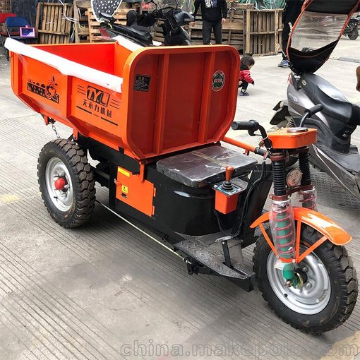 工程后翻斗電瓶車(chē) 建筑工程小型三輪車(chē) 成都水電瓶三輪車(chē)圖片