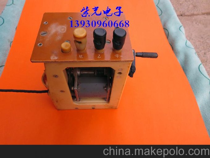 手搖發(fā)電機黃刺魚(yú)昂刺黃骨黃昂黃牙HCX-3 磁石電話(huà)機圖片