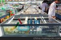 供应商超制冷设备风冷双岛柜2米冷冻保鲜展示柜，可定做