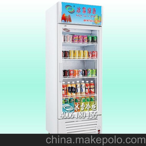 立式單門展示柜冰箱冷藏便利店飲料柜超市啤酒柜廠家直銷圖片