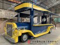 定制餐车清风镜面不锈钢街景移动复古售卖车
