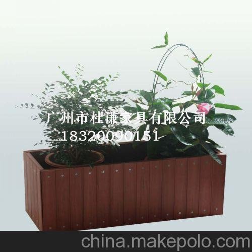 仿木多用箱 移動式花箱 仿木花盆圖片