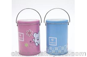 東莞唯諾制罐廠家批發 圓形手提迷你小鐵桶 花茶禮品包裝鐵桶