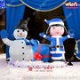 圣诞雪人气模充气圣诞老人卡通 圣诞节商场景区装饰道具美陈气模