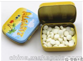 東莞 唯諾制罐廠家批發薄荷糖 潤喉糖馬口鐵 迷你小鐵盒