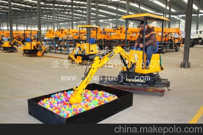 仿真型兒童游樂挖掘機 濟寧四通造，歡迎來廠參觀圖片