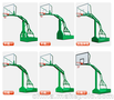 广西百色篮球架厂家 靖西绿色移动式篮球架 飞跃体育