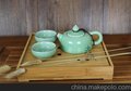 龙泉青瓷 闲雅茶具 办公旅行茶具套装 陶瓷礼品茶具定制logo批发