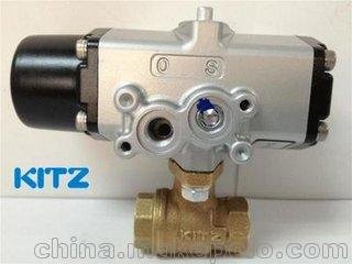 KITZ C-TNE DN50氣動(dòng)三通銅球閥日本開茲氣動(dòng)閥北澤球閥庫存圖片