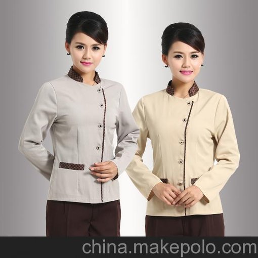 酒店服務員保潔工作服秋冬裝賓館客房物業(yè)阿姨保潔服長袖女圖片