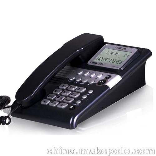 officemate辦公伙伴 數(shù)碼電子 飛利浦電話機(jī) CORD-282 深藍(lán)圖片