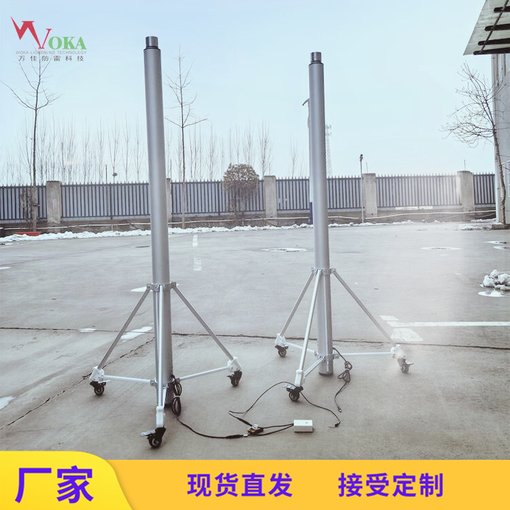 風(fēng)力發(fā)電機(jī)雷電攔截器 20米風(fēng)光互補(bǔ)升降桿 柔性玻璃鋼避雷針圖片