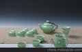 龙泉青瓷 新月茶具套装 陶瓷礼品茶具批发 功夫茶具定制logo
