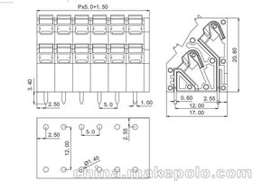 ˹KF736H-5.0mmʽPCBӾᔰߵpӽӾ