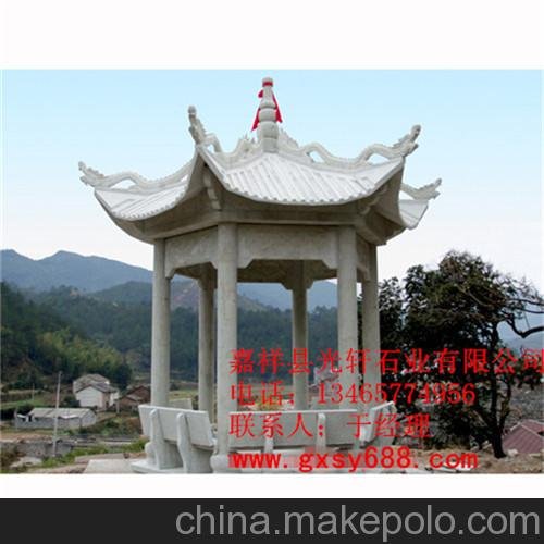青石石雕石亭,花崗巖石亭,涼亭價(jià)格圖片