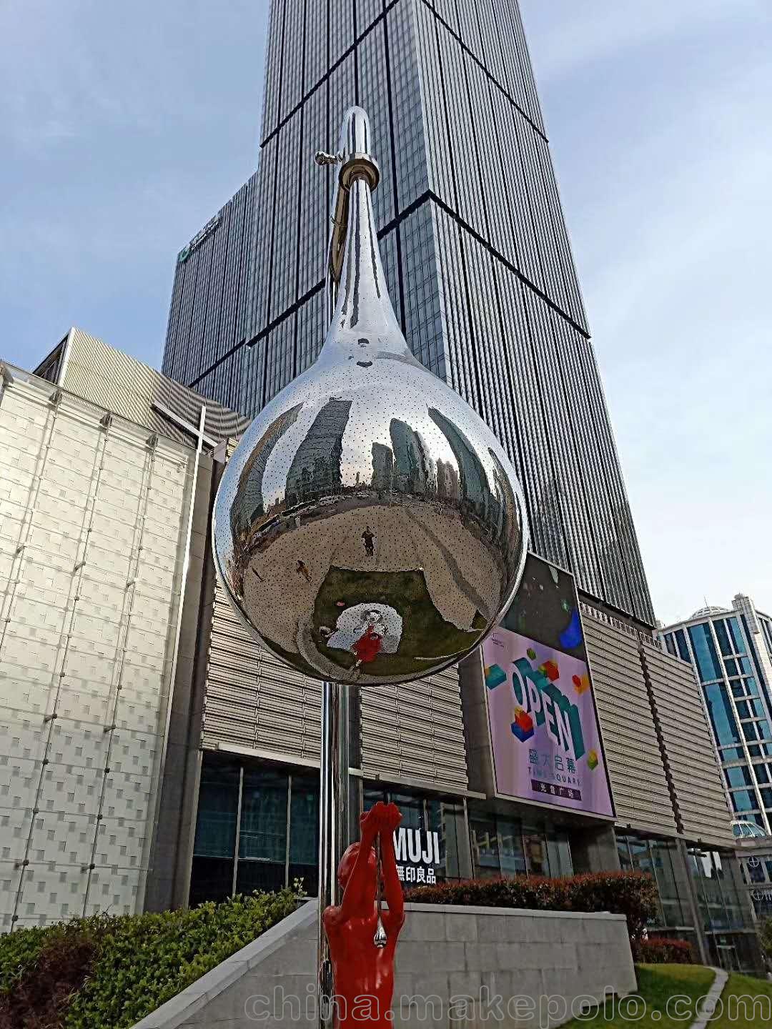 洛阳广场标识镜面不锈钢雕塑厂家 马可波罗网