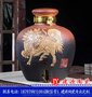 陶瓷酒坛定制厂家 景德镇乌金釉雕刻字私藏原浆酒缸 密封带水龙头