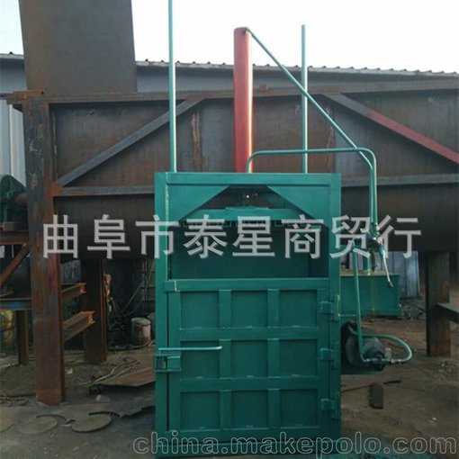 青島編織袋廢紙箱立式液壓打包機圖片