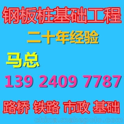 陸豐鋼便橋施工公司 鋼板樁止水圍堰 陸豐鋼板樁支護(hù)價格圖片