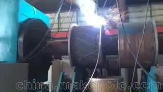 辊压机工作层耐磨堆焊视频