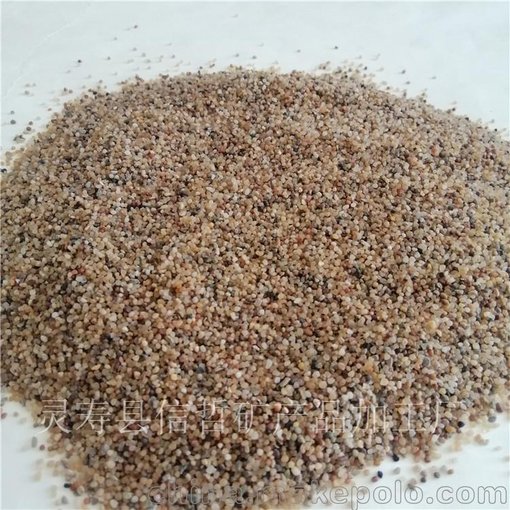 靈壽批發(fā)人造草坪用砂 海砂圓粒砂圖片