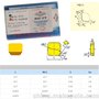 钻石硬质合金四方刀片K20 4160520厚4.7620度斜角