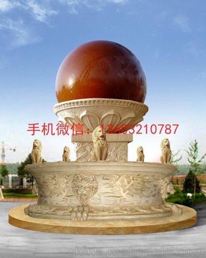 石雕財(cái)運(yùn)球雕塑 風(fēng)水球雕塑圖片