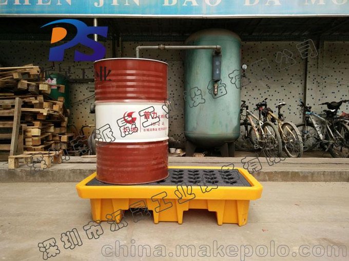 雙桶防泄漏托盤價(jià)格 油桶盛漏卡板圖片
