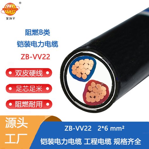 金環(huán)宇電纜 vv22鎧裝電纜 ZB-VV22-2X6 銅芯 阻燃電力電纜圖片