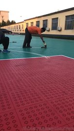篮球场悬浮地板划线