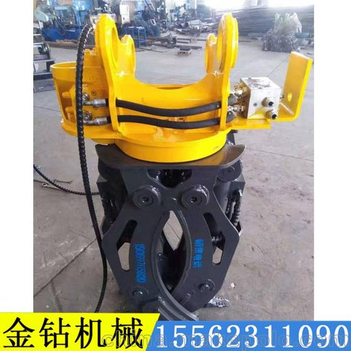專(zhuān)業(yè)生產(chǎn)液壓旋轉(zhuǎn)抓木器抓鋼機(jī)木材夾子夾具圖片