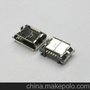 Micro USB 5P母座B型DIP鱼叉脚折弯