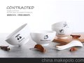 售家用陶瓷碗 日式米饭碗 4.5英寸水果碗陶瓷餐具创意直口碗