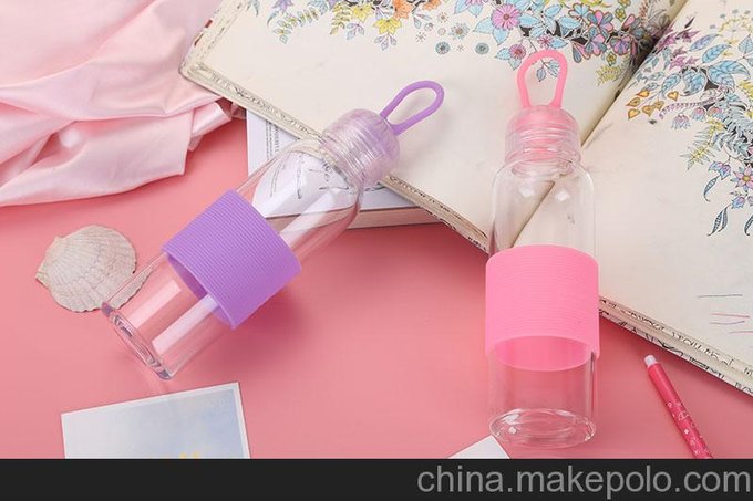 上海加匯時尚可愛水瓶玻璃杯定制印字印LOGO高硼硅玻璃杯廠家圖片
