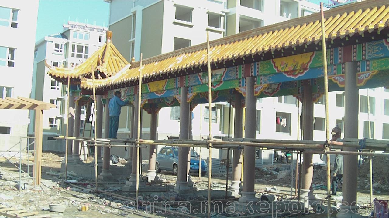 古建門牌坊、長廊、涼亭、花架，雕塑，拉膜，噴泉，假山等等景觀