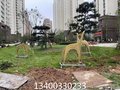 草坪不锈钢鹿雕塑 铁艺镂空切割面鹿雕塑 不锈钢鹿雕塑厂家