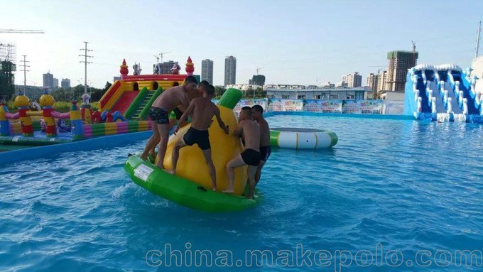 四川涼山 充氣水滑梯 大型水上樂園設備 龍頭大滑梯 充氣游泳池圖片