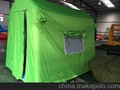户外青绿色充气帐篷