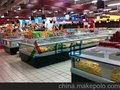 厂家直销超市冷冻冰柜定做风冷双出风岛柜，速冻饺子冷冻柜