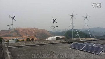 广州英飞全类型风力发电机白天展示