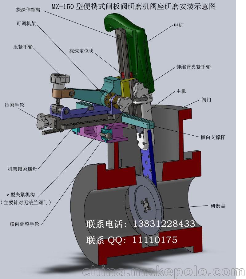 闸板研磨机_截止阀研磨机 华沃阀门研磨机
