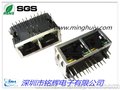 RJ45带变压器插座（25.4）双口1X2带滤波器网络连接器