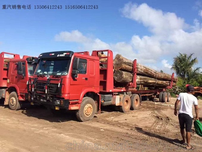 中國(guó)重汽6×6 豪沃森林原木運(yùn)輸車 出口非洲西非中非價(jià)格圖片